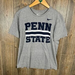 Nike Penn State Nittany Lions Graphic T-Shirt Size Large Athletic Cut Gray